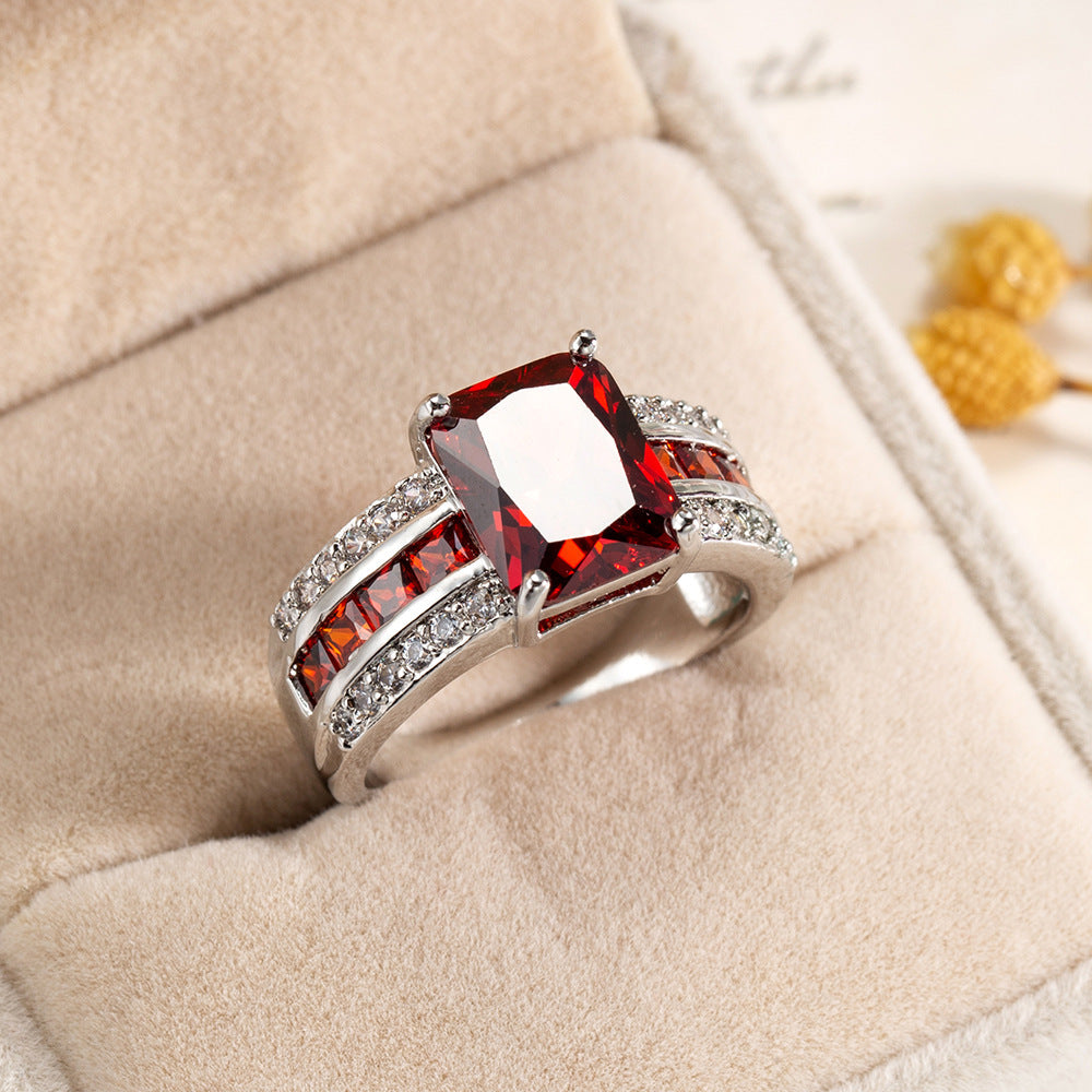 Silver Ruby Split-Shank Ring – Carter and Wilson