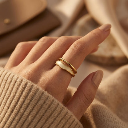 Gold Sculptural Wrap Ring
